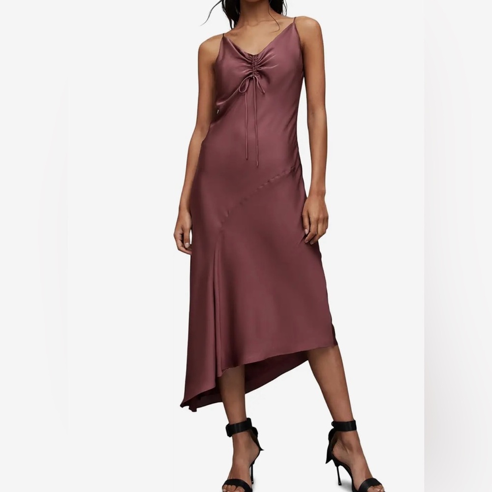 AllSaints midi dress mauve